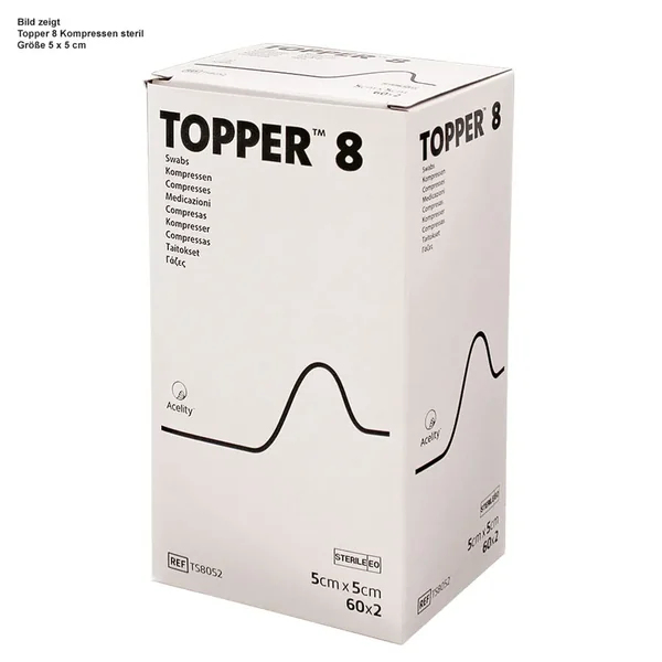 3M Topper 12 Kompressen steril, 7,5 x 7,5 cm (40 x 2 Stck.)